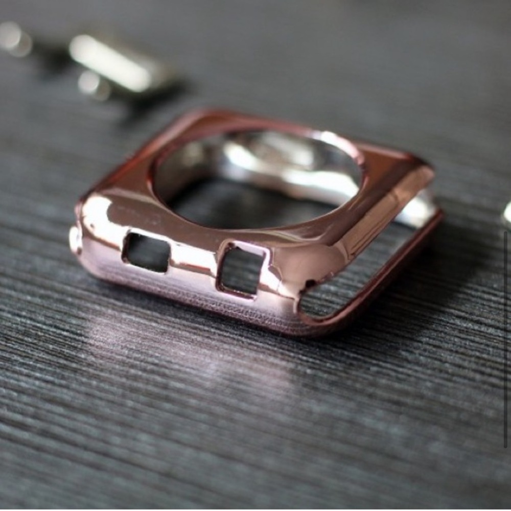 New Unisex Rose Gold Apple Watch Shiny Bumper Case 42mm - Picture 7 of 10